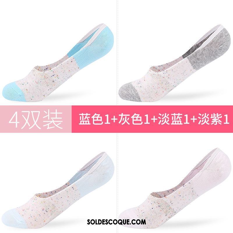 Chaussette Femme Coton Chaussette Basse Coupée Été Faible Invisible En Ligne