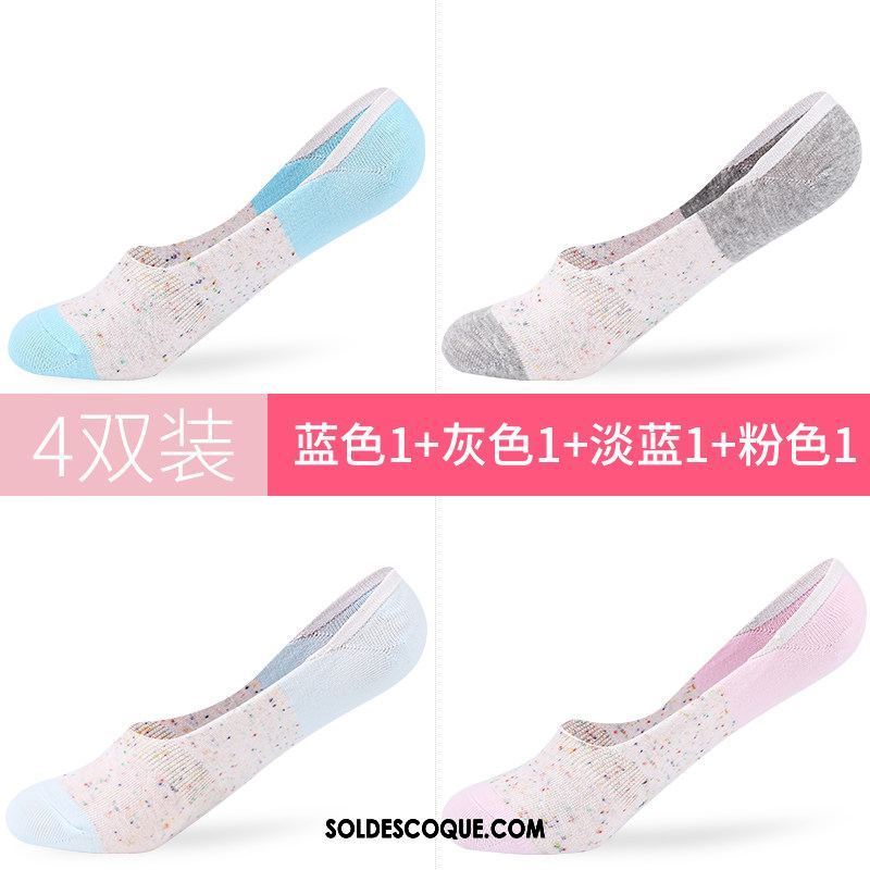 Chaussette Femme Coton Chaussette Basse Coupée Été Faible Invisible En Ligne