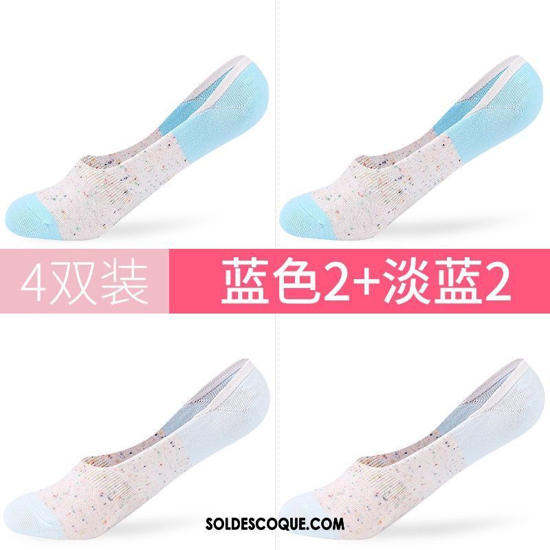 Chaussette Femme Coton Chaussette Basse Coupée Été Faible Invisible En Ligne