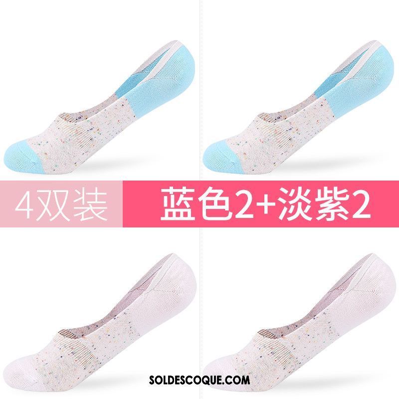 Chaussette Femme Coton Chaussette Basse Coupée Été Faible Invisible En Ligne