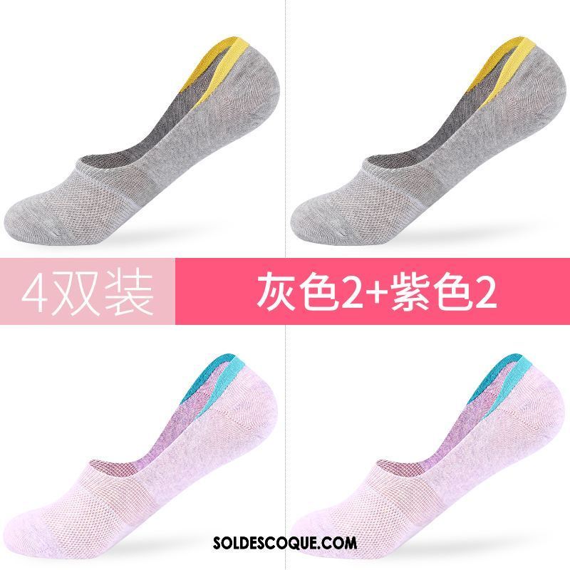 Chaussette Femme Coton Chaussette Basse Coupée Été Faible Invisible En Ligne