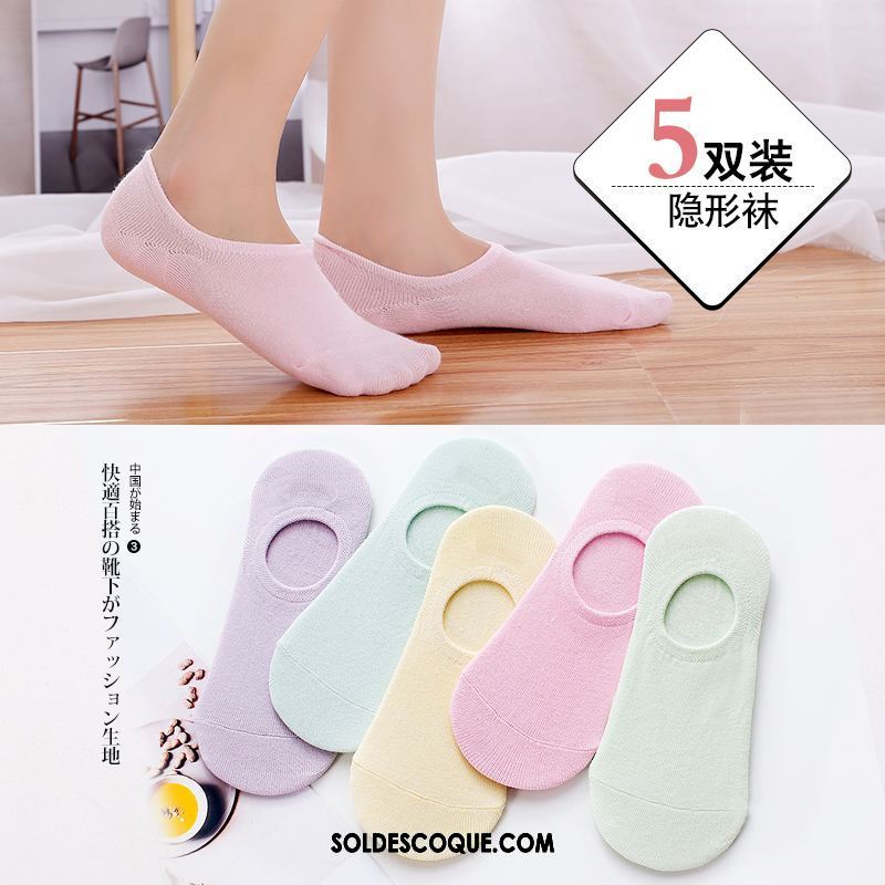 Chaussette Femme Faible Antidérapant Coton Invisible Bouche Peu Profonde Soldes