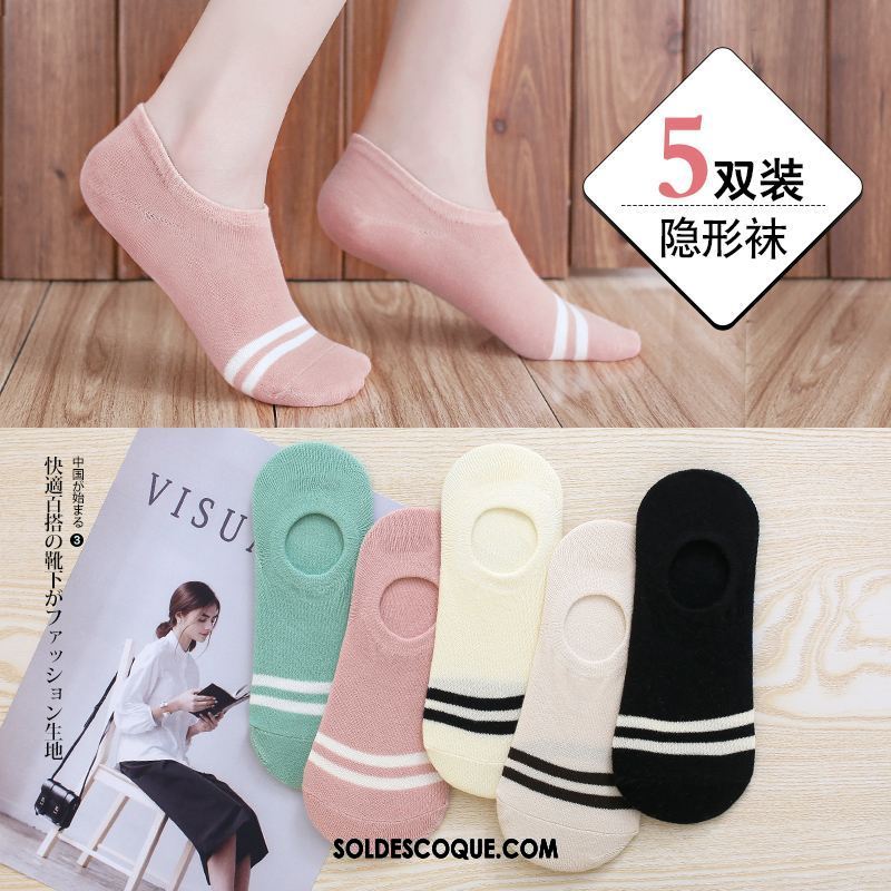 Chaussette Femme Faible Antidérapant Coton Invisible Bouche Peu Profonde Soldes