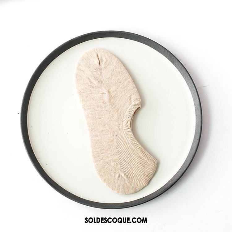 Chaussette Femme Invisible Bouche Peu Profonde Simple Section Mince 100% Coton En Ligne