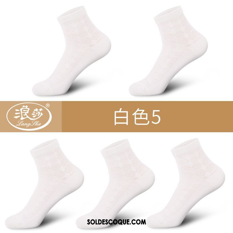 Chaussette Femme Milieu Été Rose Coton Respirant Soldes