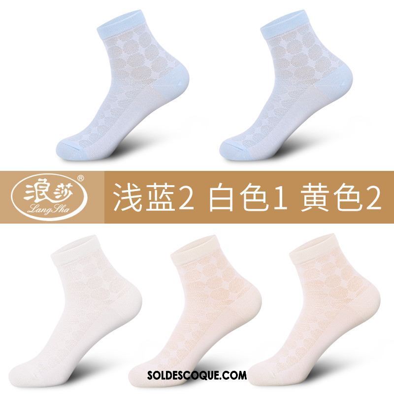 Chaussette Femme Milieu Été Rose Coton Respirant Soldes