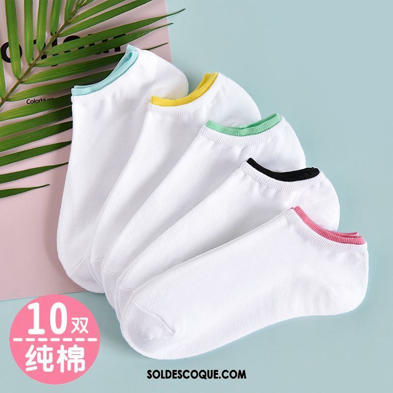 Chaussette Femme Multicolore Chaussette Basse Coupée Étudiant Charmant Blanc En Vente