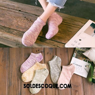 Chaussette Femme Rose Été Coton Chaussette Courte Bouche Peu Profonde Soldes