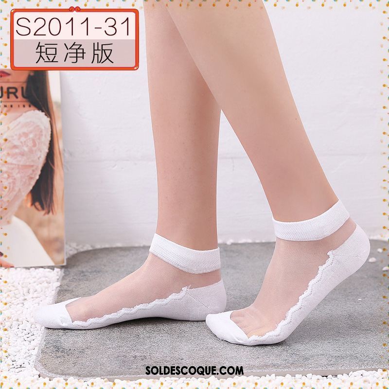 Chaussette Femme Section Mince Chaussette De Noël Rose Soie Été En Ligne