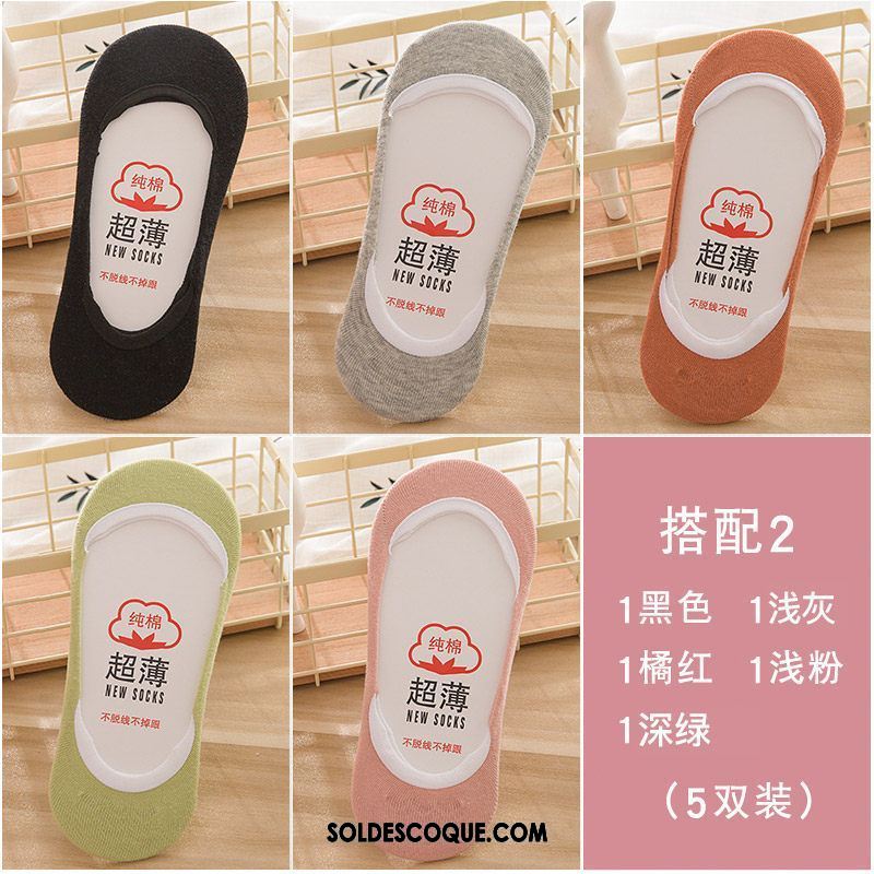 Chaussette Femme Silicone Chaussette Basse Coupée Chaussette Courte Coton Charmant Soldes