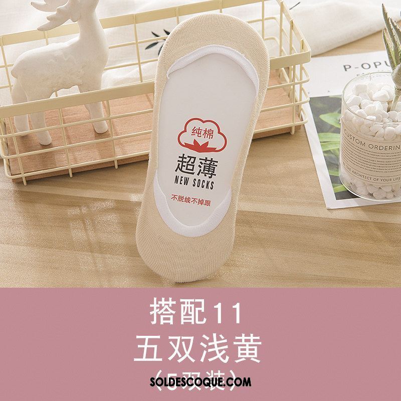 Chaussette Femme Silicone Chaussette Basse Coupée Chaussette Courte Coton Charmant Soldes