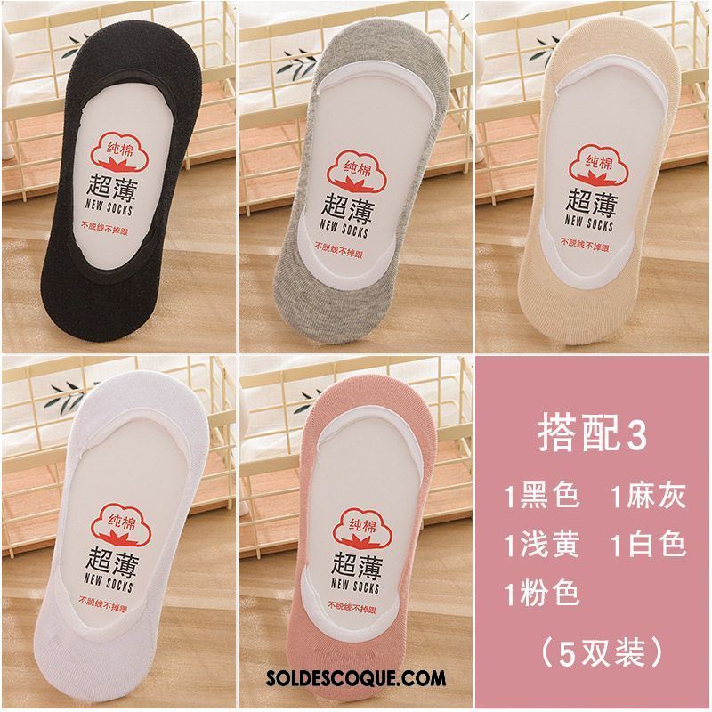 Chaussette Femme Silicone Chaussette Basse Coupée Chaussette Courte Coton Charmant Soldes