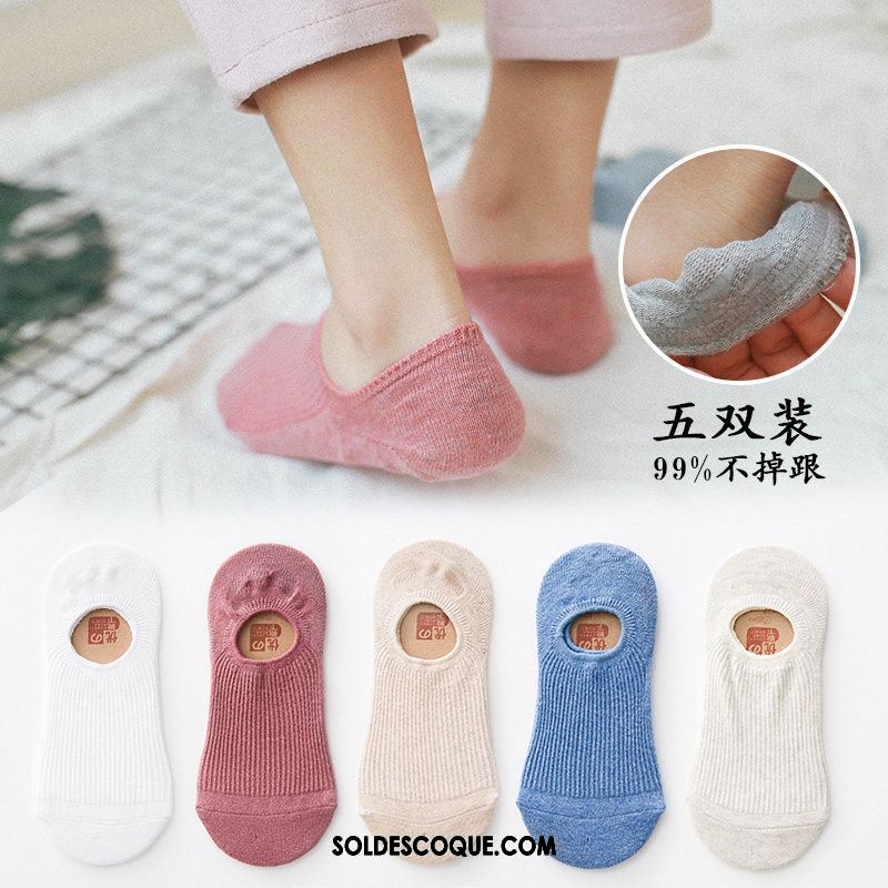 Chaussette Femme Silicone Chaussette Basse Coupée Chaussette Courte Coton Charmant Soldes