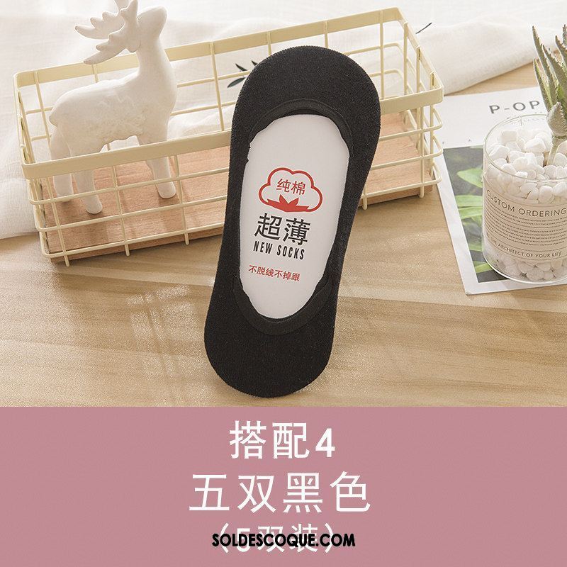 Chaussette Femme Silicone Chaussette Basse Coupée Chaussette Courte Coton Charmant Soldes