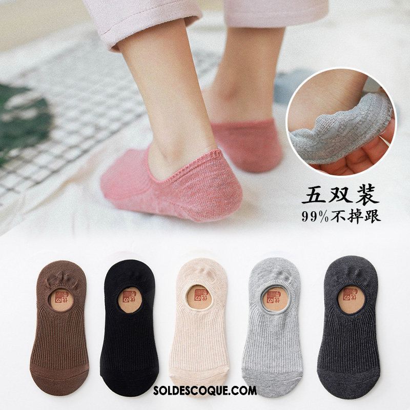 Chaussette Femme Silicone Chaussette Basse Coupée Chaussette Courte Coton Charmant Soldes