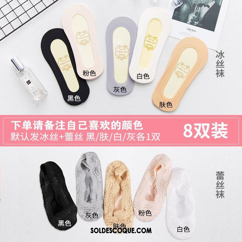 Chaussette Femme Silicone Invisible Chaussette Basse Coupée Bouche Peu Profonde Dentelle Pas Cher