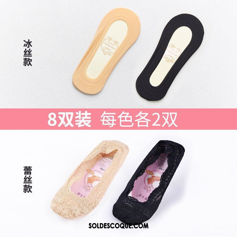 Chaussette Femme Silicone Invisible Chaussette Basse Coupée Bouche Peu Profonde Dentelle Pas Cher