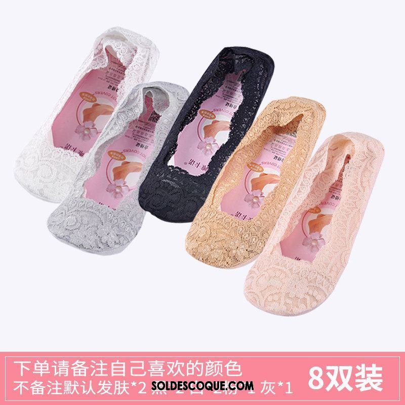 Chaussette Femme Silicone Invisible Chaussette Basse Coupée Bouche Peu Profonde Dentelle Pas Cher