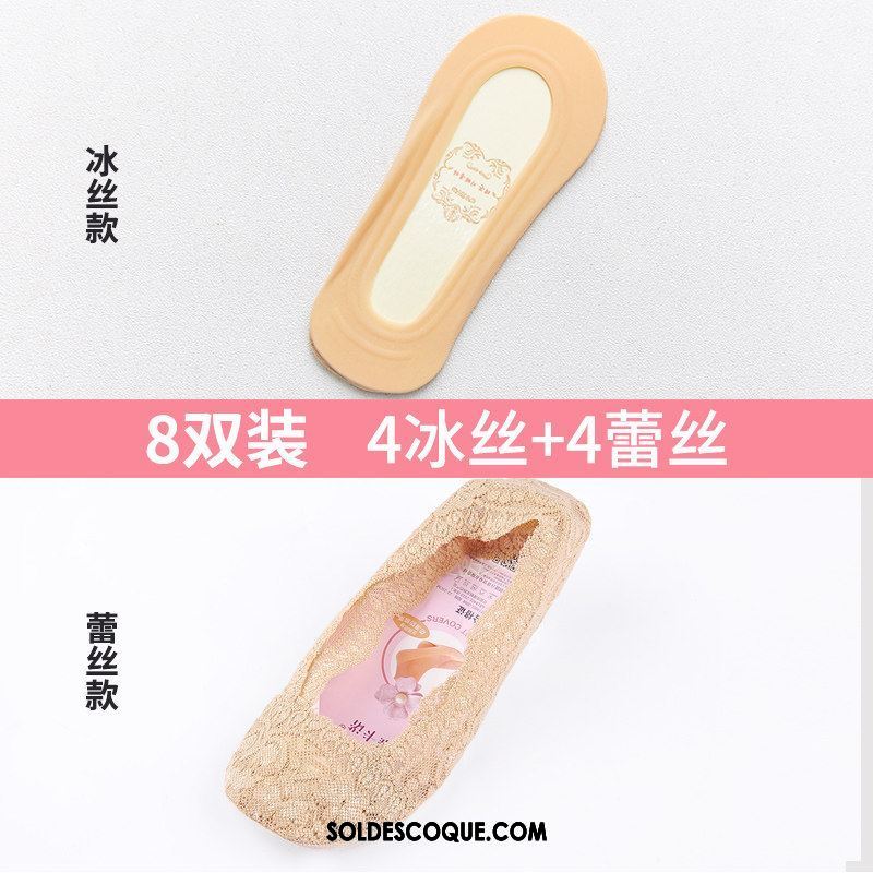 Chaussette Femme Silicone Invisible Chaussette Basse Coupée Bouche Peu Profonde Dentelle Pas Cher