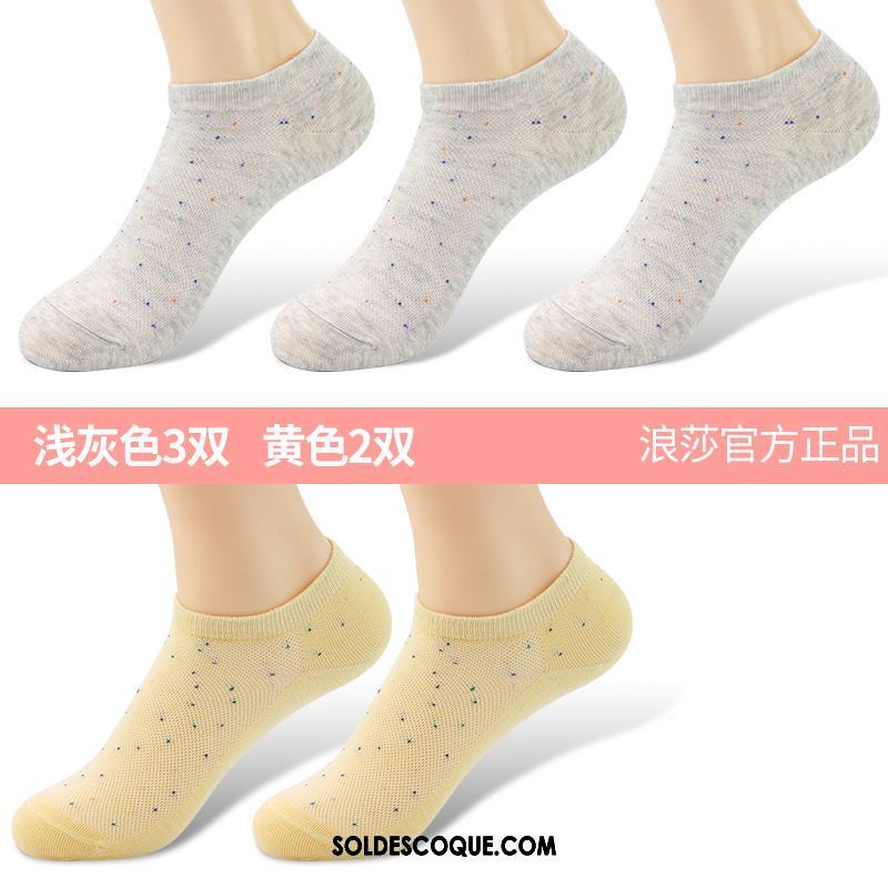 Chaussette Femme Transpiration Section Mince Chaussettes En Coton Chaussette Basse Coupée Anti-odeur Pas Cher