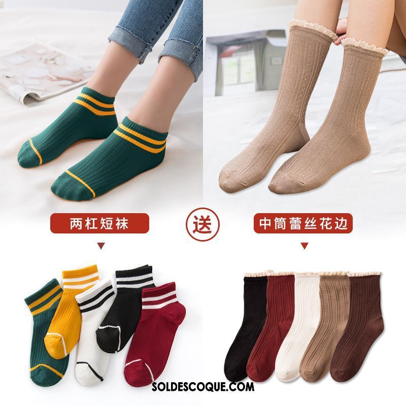 Chaussette Femme Vent De L'université Chaussette Basse Coupée Charmant Bouche Peu Profonde Coton Soldes