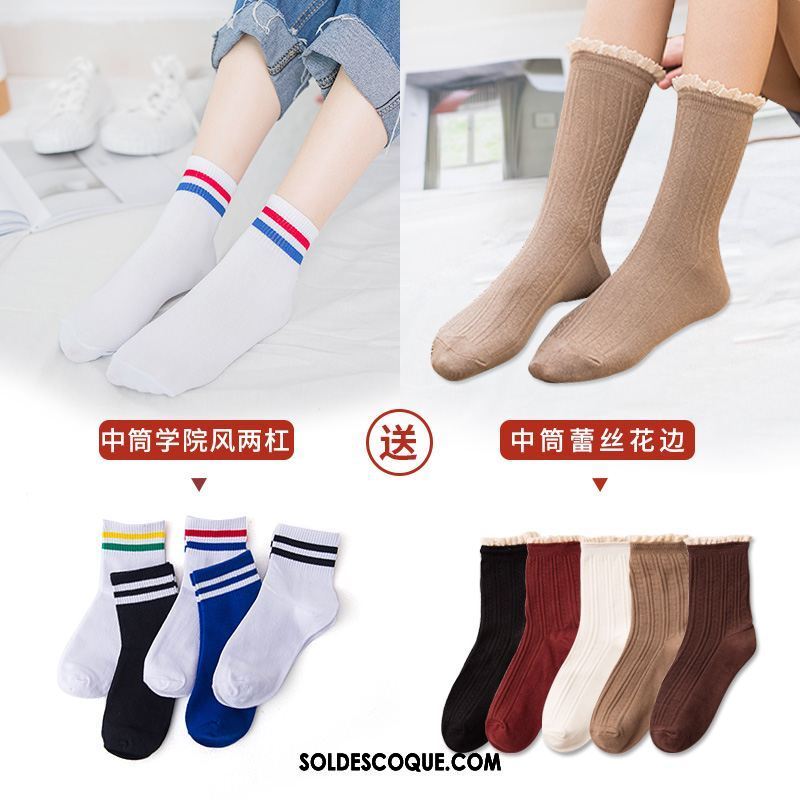 Chaussette Femme Vent De L'université Chaussette Basse Coupée Charmant Bouche Peu Profonde Coton Soldes