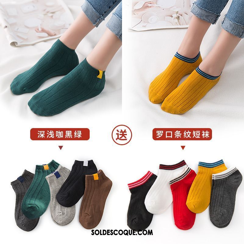 Chaussette Femme Vent De L'université Chaussette Basse Coupée Charmant Bouche Peu Profonde Coton Soldes