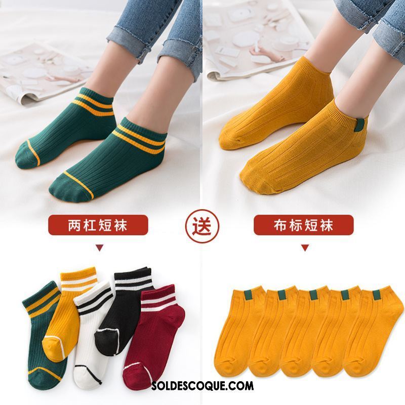 Chaussette Femme Vent De L'université Chaussette Basse Coupée Charmant Bouche Peu Profonde Coton Soldes