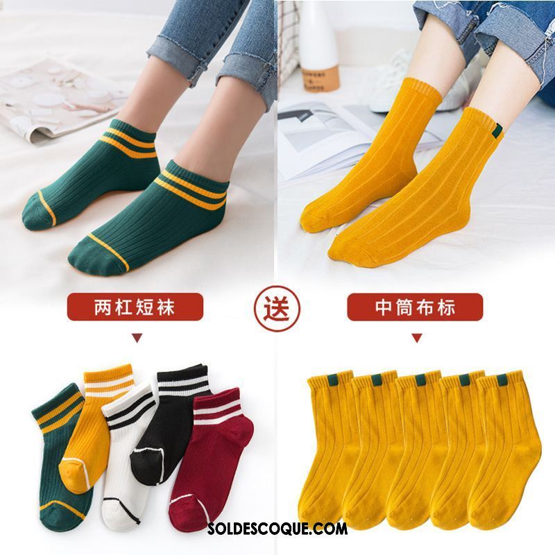 Chaussette Femme Vent De L'université Chaussette Basse Coupée Charmant Bouche Peu Profonde Coton Soldes