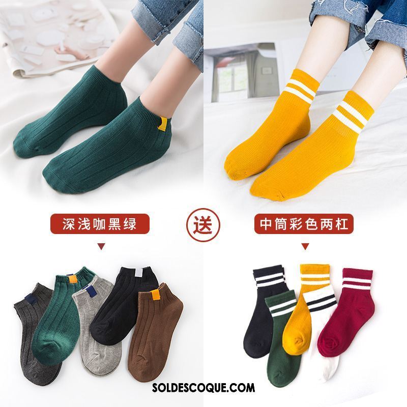 Chaussette Femme Vent De L'université Chaussette Basse Coupée Charmant Bouche Peu Profonde Coton Soldes