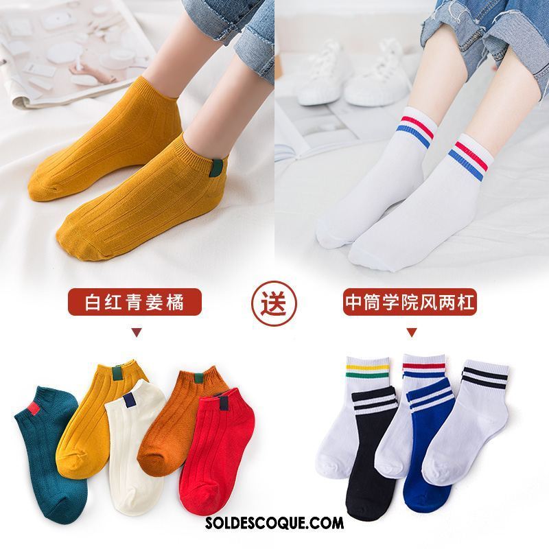 Chaussette Femme Vent De L'université Chaussette Basse Coupée Charmant Bouche Peu Profonde Coton Soldes