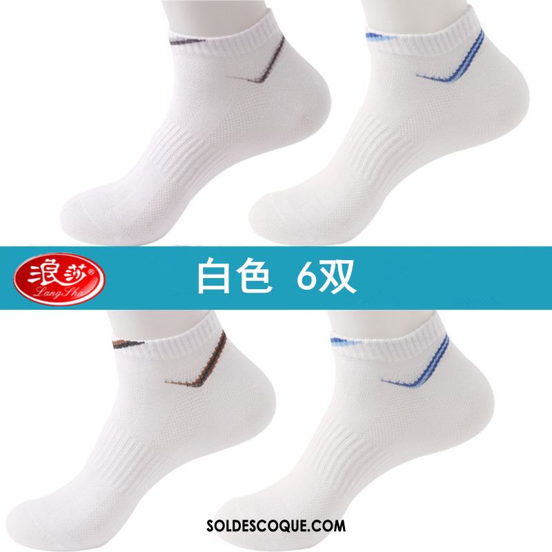 Chaussette Homme Blanc Section Mince Coton Faible Chaussette Basse Coupée Pas Cher