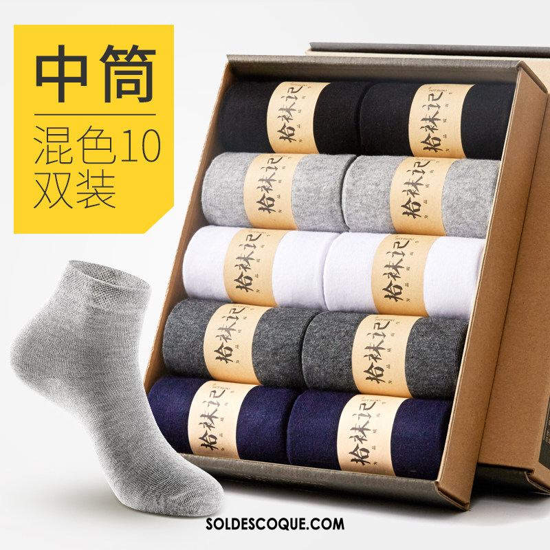 Chaussette Homme Chaussette Courte Milieu L'automne Hiver Chaussettes En Coton Pas Cher