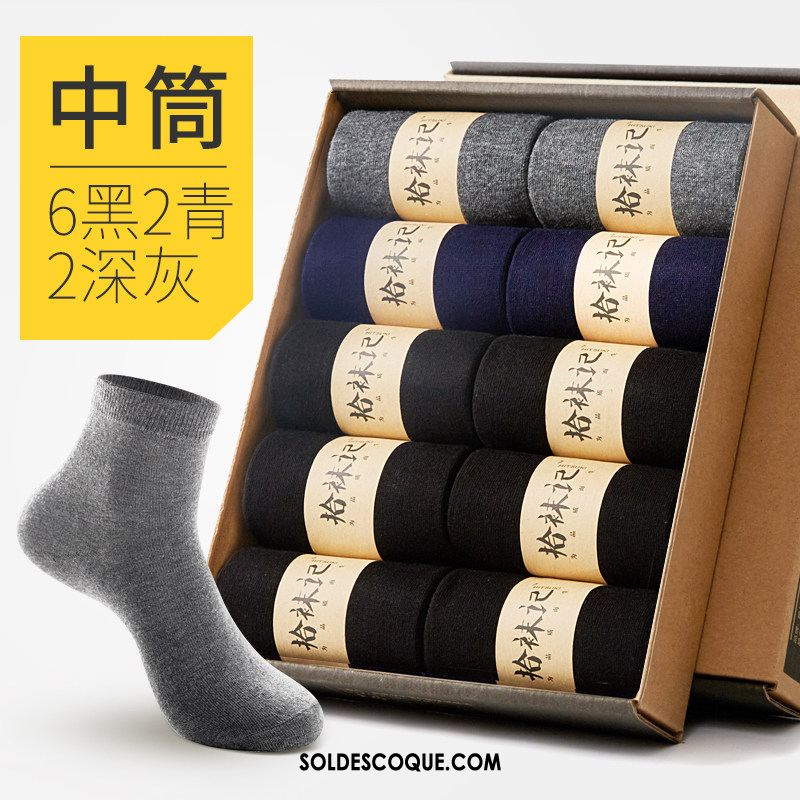 Chaussette Homme Chaussette Courte Milieu L'automne Hiver Chaussettes En Coton Pas Cher