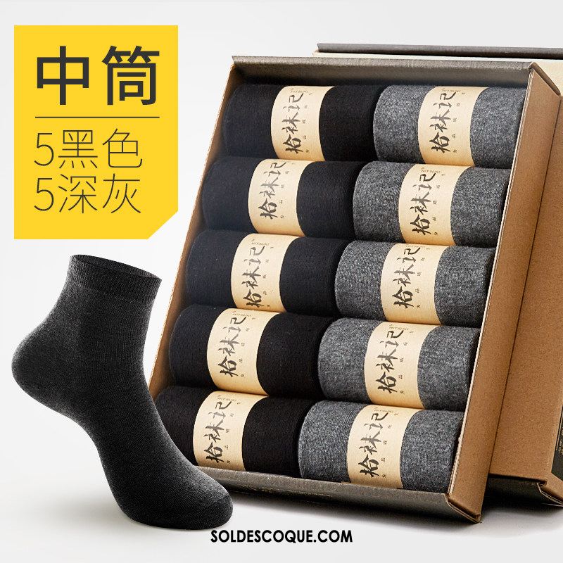 Chaussette Homme Chaussette Courte Milieu L'automne Hiver Chaussettes En Coton Pas Cher