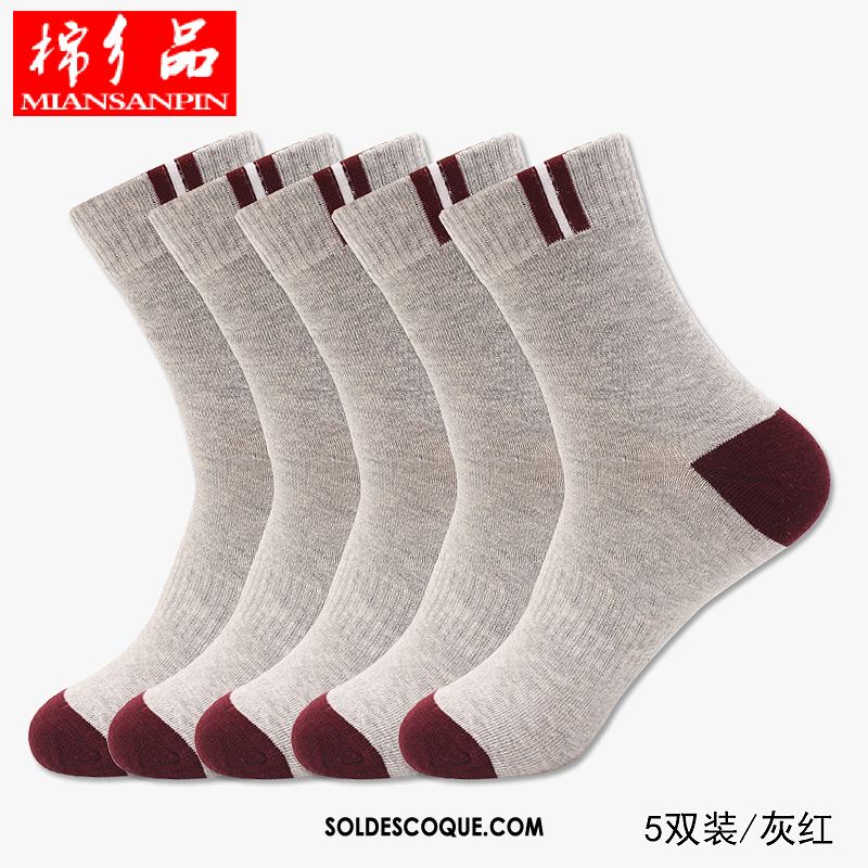 Chaussette Homme Chaussettes En Coton Blanc Hiver Entreprise Milieu Pas Cher