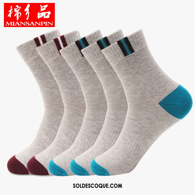 Chaussette Homme Chaussettes En Coton Blanc Hiver Entreprise Milieu Pas Cher