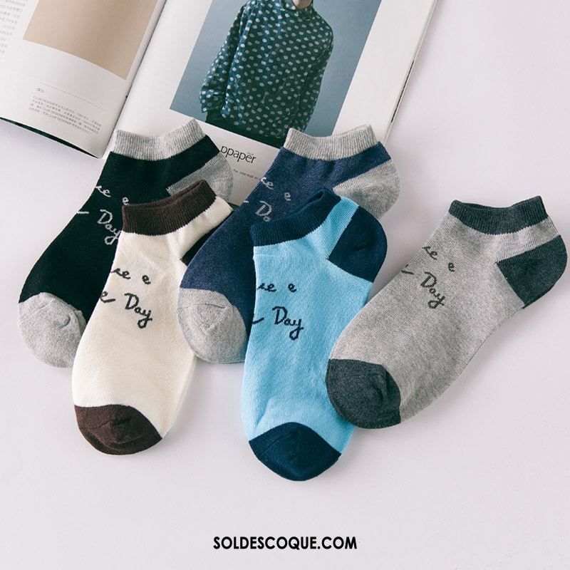 Chaussette Homme Chaussettes En Coton Bouche Peu Profonde Bleu Chaussette Basse Coupée Chaussette Courte Pas Cher