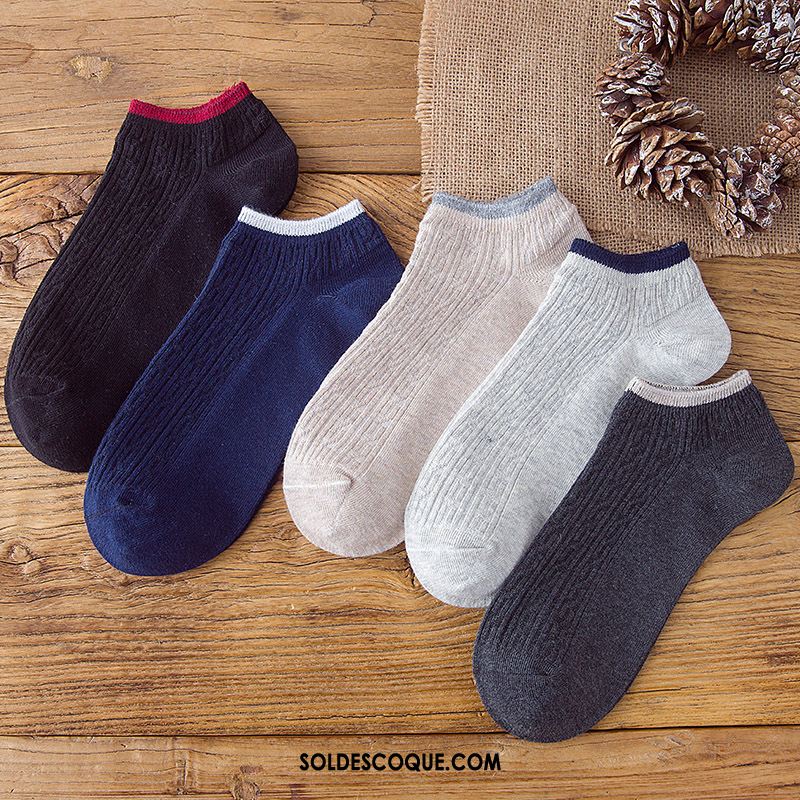 Chaussette Homme Coton Bouche Peu Profonde Faible Chaussettes En Coton Été Soldes