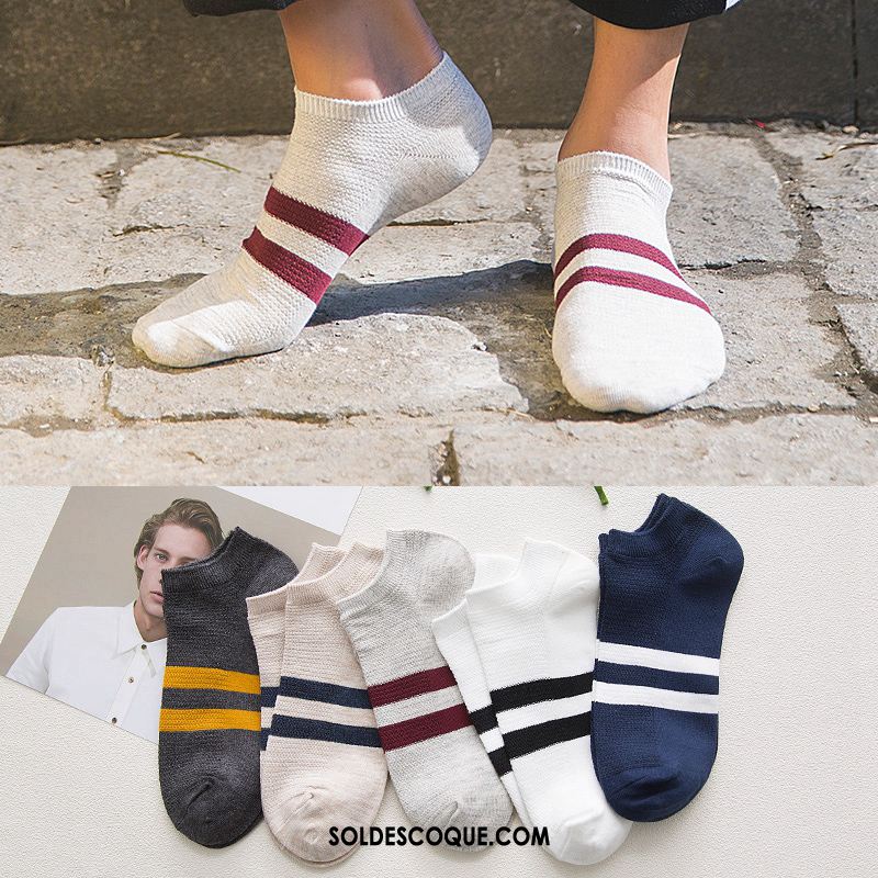 Chaussette Homme Coton Bouche Peu Profonde Faible Chaussettes En Coton Été Soldes