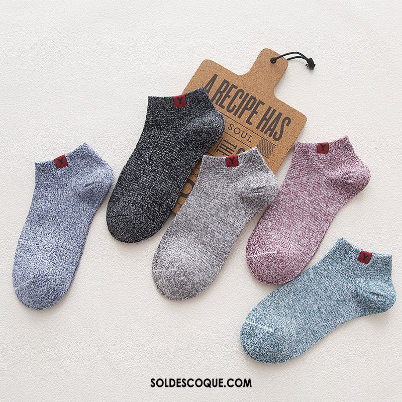 Chaussette Homme Coton Bouche Peu Profonde Faible Chaussettes En Coton Été Soldes