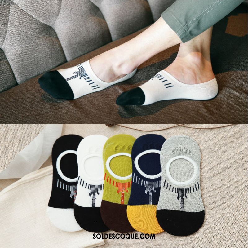 Chaussette Homme Coton Bouche Peu Profonde Faible Chaussettes En Coton Été Soldes