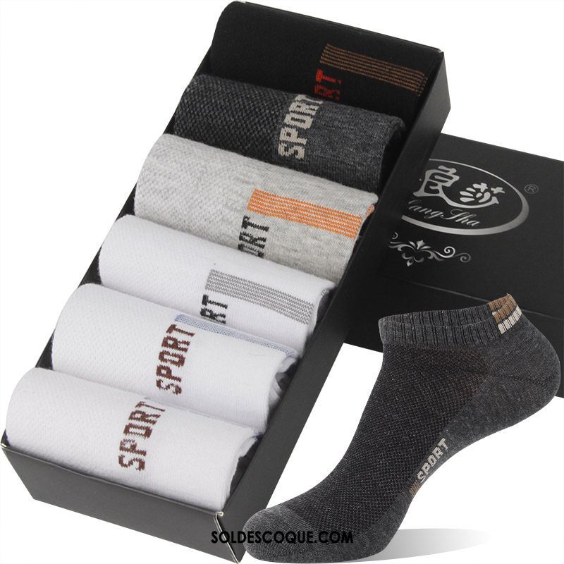 Chaussette Homme Court Invisible Été Coton Noir En Ligne