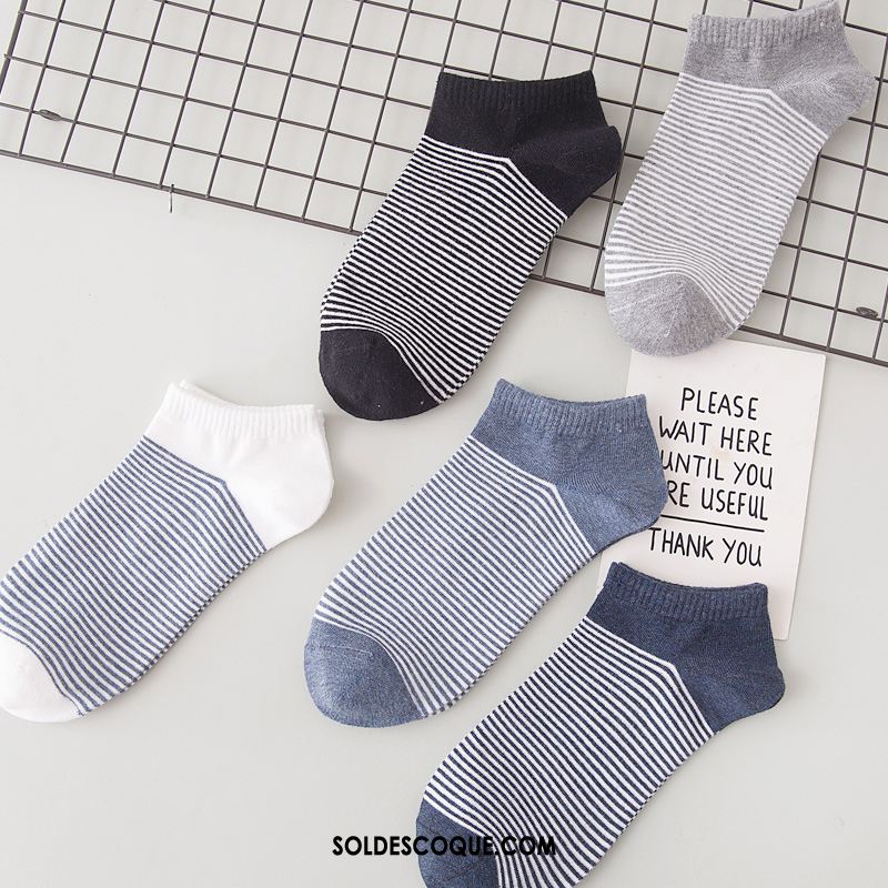 Chaussette Homme Gris Été Quatre Saisons Coton Chaussette Courte Soldes