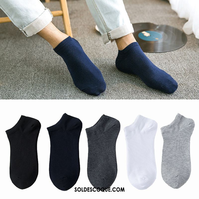 Chaussette Homme Invisible Anti-odeur Antidérapant Chaussettes En Coton Gris Soldes