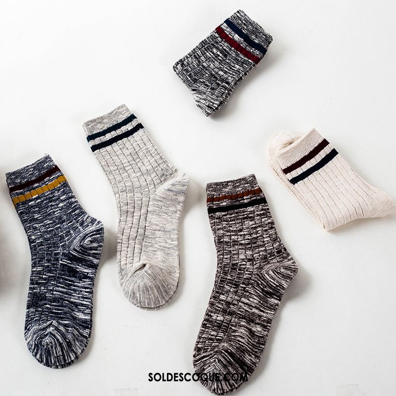 Chaussette Homme Les Adolescents Hiver Coton Milieu Plus Épais Pas Cher