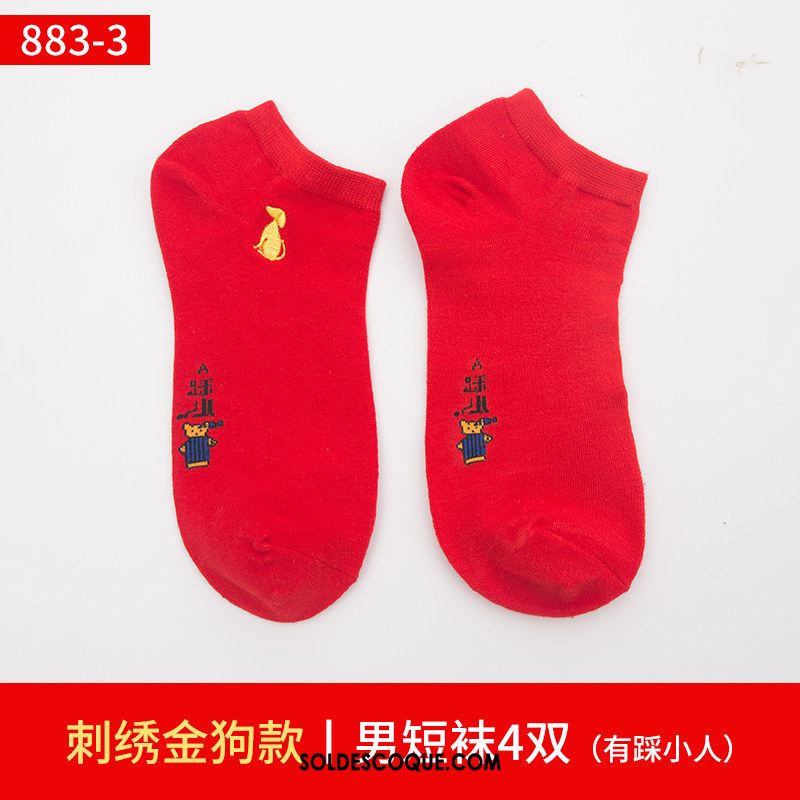 Chaussette Homme Marier Petit Rouge De Fête Chaussette Basse Coupée Pas Cher