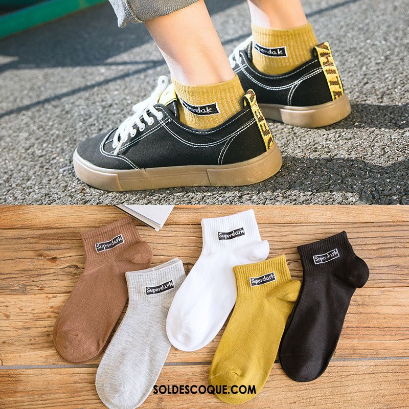 Chaussette Homme Rayé Jaune Tendance Milieu Sport Soldes