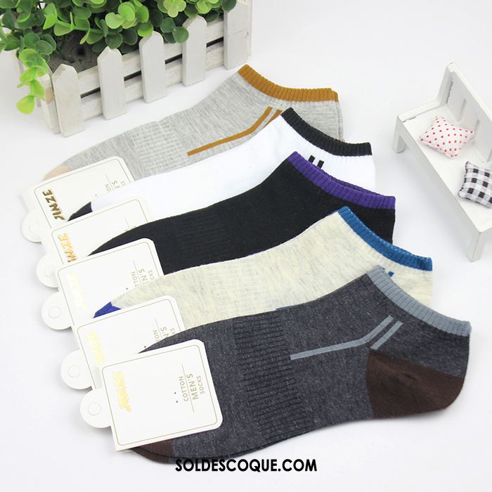 Chaussette Homme Taille Basse Chaussettes En Coton Loisir Noir Printemps Pas Cher