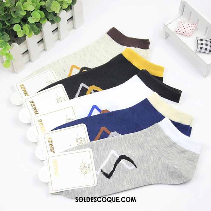 Chaussette Homme Taille Basse Chaussettes En Coton Loisir Noir Printemps Pas Cher